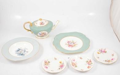 Three boxes of part tea, coffee and dinner services, including Crown Derby and Worcester