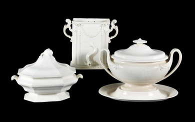 Three items of English creamware