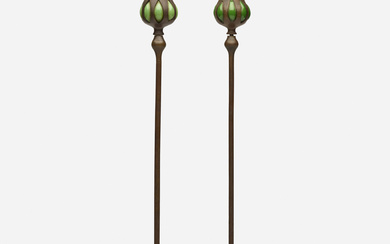 Tiffany Studios / Tiffany Glass & Decorating Co. Candlesticks, pair