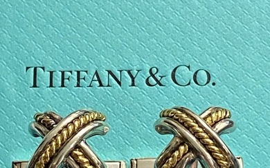 Tiffany & Co. - Cufflinks - X Cross Silver, Yellow gold