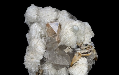 Topaz with Quartz, Aquamarine and Cleavelandite Specimen - Height: 11 cm - Width: 9 cm- 376 g - (1)