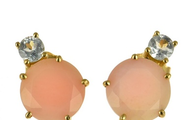 Tous - Earrings - 18 kt. Yellow gold Opal - Topaz
