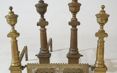 Two Pair Charleston Brass & Iron Classical Andiron
