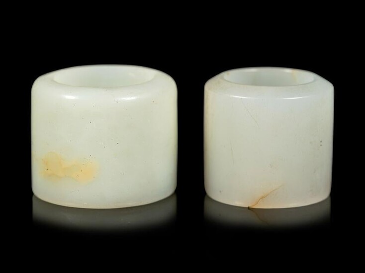 Two White Jade Archer's Rings