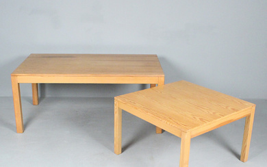 Two coffee tables/coffee table made of pine wood, Sweden.