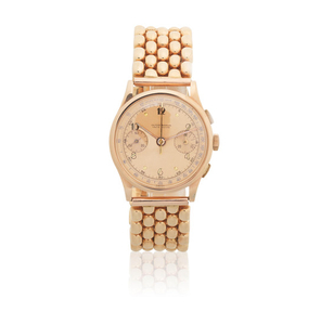 Ulysse Nardin. An 18K rose gold manual wind chronograph bracelet watch