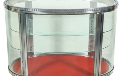 Unique Metal & Glass Encased Vitrine Display Table