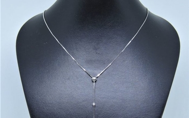 Unoaerre - 18 kt. White gold - Necklace with pendant - 0.20 ct Diamond