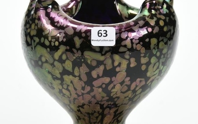 Rindskopf Oil Spot Vase, Deep Purple Oil Spot
