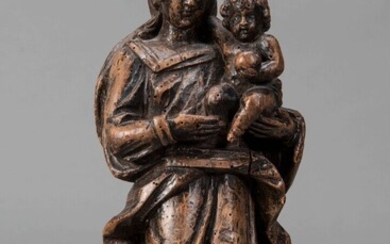 Vierge à l'Enfant, Sujet en bois sculpté,... - Lot 63 - Richard Maison de ventes