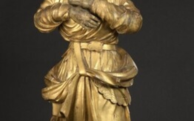 Vierge foulant le serpent en bois sculpté,... - Lot 63 - Oger - Blanchet