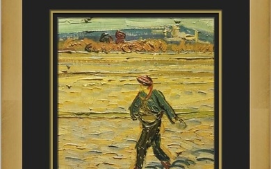 Vincent Van Gogh Sower Custom Framed Print