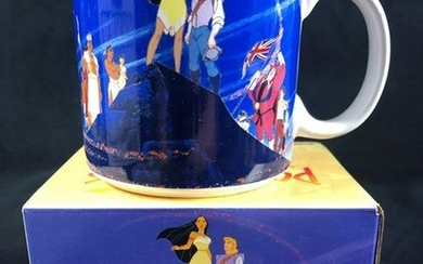 Vintage Disney Pocahontas John Smith Ceramic Coffee Mug