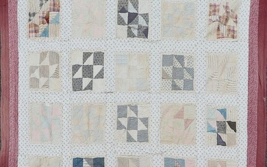 Vintage Patchwork Quilt with Double Border