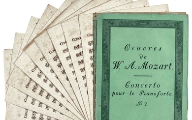 W. A. Mozart. First edition of the parts of the Piano Concerto in B flat, K. 595, 1791