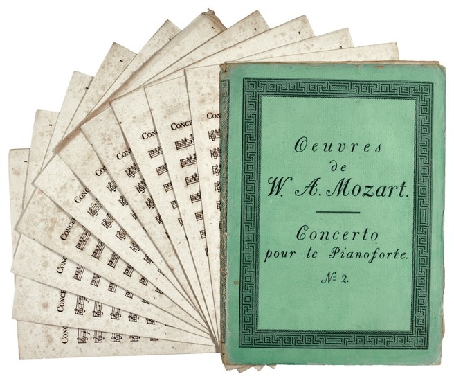 W. A. Mozart. First edition of the parts of the Piano Concerto in B flat, K. 595, 1791