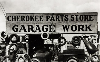 WALKER EVANS (1903-1975) Cherokee Parts Store Garage