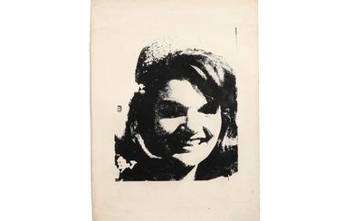WARHOL ANDY (1930 - 1987) zeldzame screenprint (in zwart en wit) op...