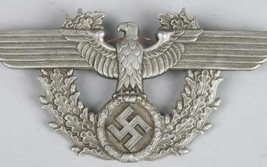 WWII NAZI GERMAN POLICE SHAKO CAP BADGE