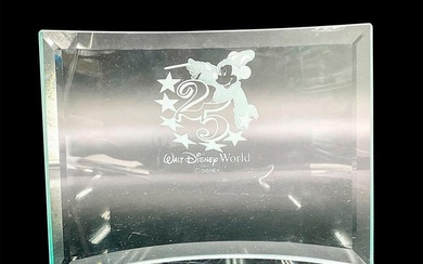 Walt Disney World 25 Year Anniv Glass Plaque, Mickey Mouse