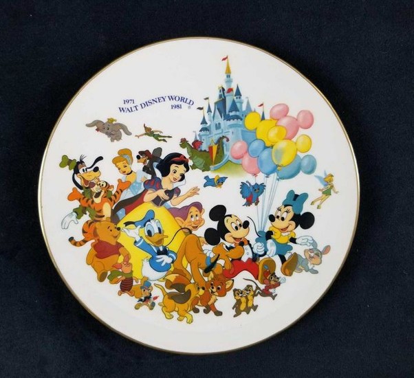 Walt Disney World Tenth Anniversary Commemorative Plate