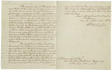 Washington, George. Autograph letter signed, to William Smith, 8 June 1788
