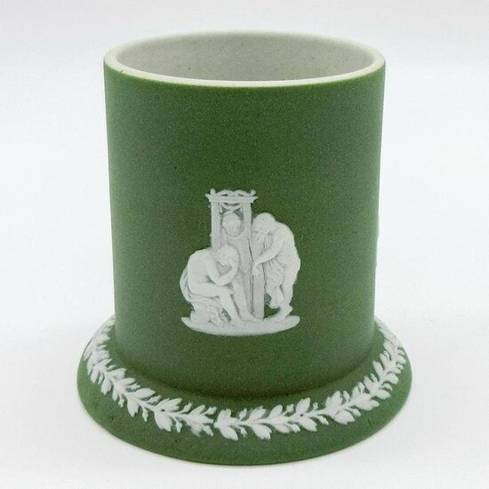 Wedgwood Celadon Green Jasperware, Small Spill Vase