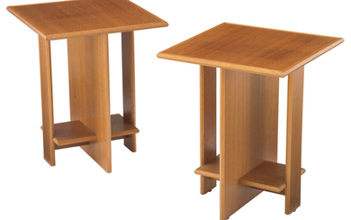 William Wesley Peters (1912-1991), Pair of Side Tables (circa 1986)