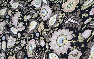 Wonderful Floral Fabric in cotton silk Made in Italy 435x150cm - cotton silk - Late 20th century