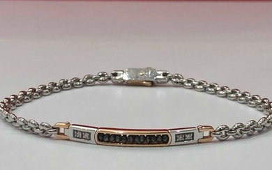 Zancan - 18 kt. Pink gold, White gold - Bracelet - 0.04 ct Diamond - Diamond
