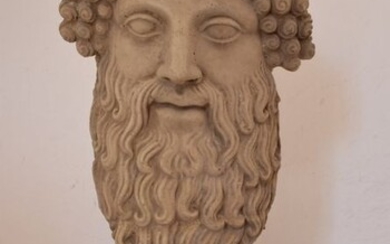 Zeus mask with marble base