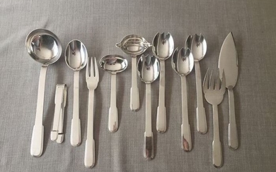 christian fjerdingstadt - christofle - Cutlery set (12) - Silver plated