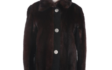 Mink Fur Button-Front Coat, Vintage