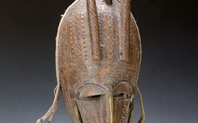rain-/fertility Mask, Marka, around 1920-30, hardwood, sparingly painted,...