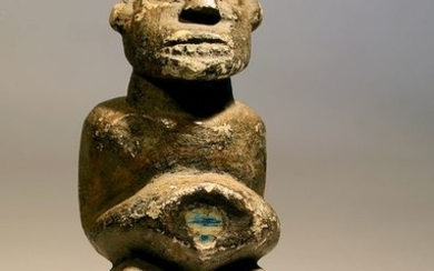 sculpture - Plant fibre, Stone, mirror - ntadi - Bakongo - Congo