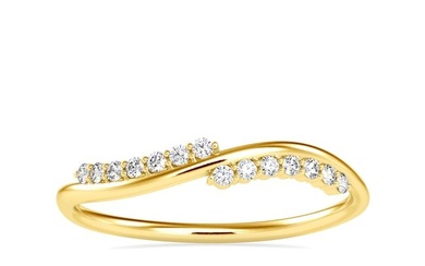 0.09 Carat Diamond 18K Yellow Gold Ring