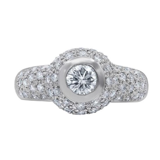 Magnificent 1.35 ct bezel set diamond ring