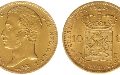10 Gulden 1824 B (Sch. 190) - Goud - PR+...