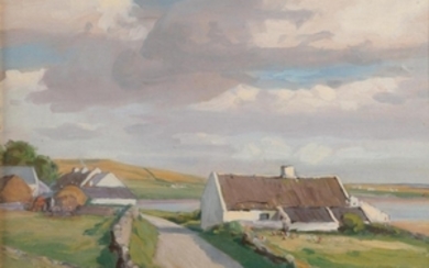 Donald McPherson (1920-1986) ''Sunny Down'' Signed, oil on board, 23.5cm...