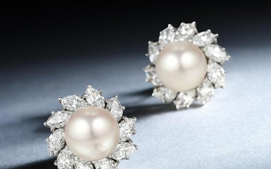 Harry Winston Very Fine Cultured Pearl and Diamond
