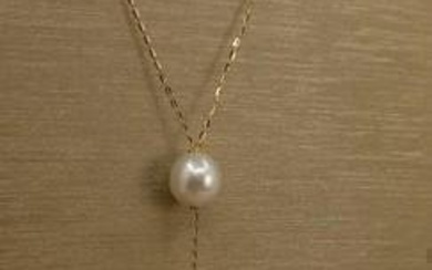 10x13mm Golden and White South Sea Pearls - 18 kt. Yellow gold - Necklace