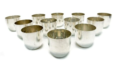 12 Graff, Washbourne & Dunn for Cartier Sterling Cups