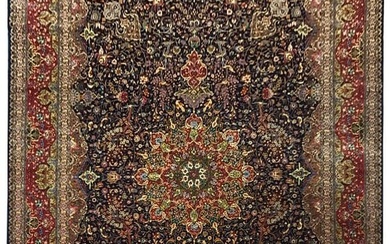 13 x 20 Super Fine Persian Tabriz Rug Wool and Silk 500 KPSI IRAN