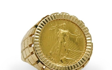 14k Liberty Gold Coin Ring