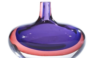 A Seguso Vetri D'Art sommerso glass vase designed by...