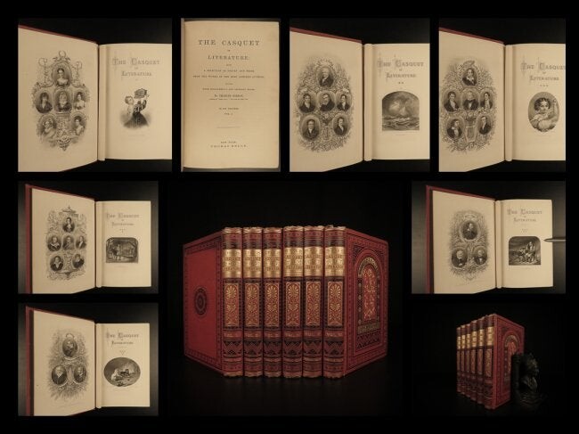 1876 BEAUTIFUL Casquet of Literature Wordsworth Irving
