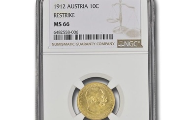 1912 Austria Gold 10 Corona Franz