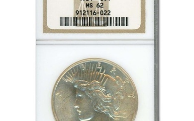 1934 Peace Dollar MS-62 NGC