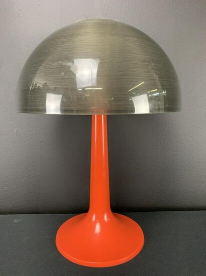 1970s Vintage Space Age Orange Mushroom Lamp