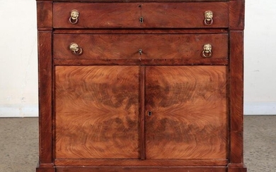 19TH CENTURY FRENCH MAHOGANY MARBLE TOP CABINET